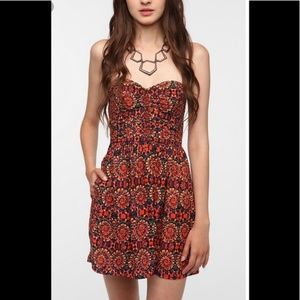 Band of Gypsies Psychedelic Boho Strapless Dress